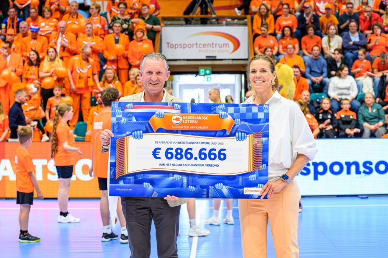 Het Nederlands Handbal Verbond ontvangt €686.666 van Nederlandse Loterij